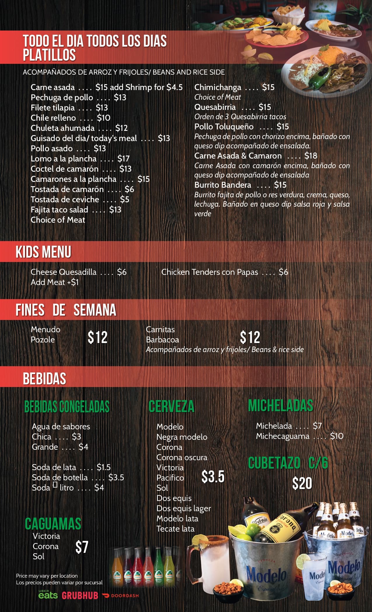 El Tacotorro Menu - Page 2